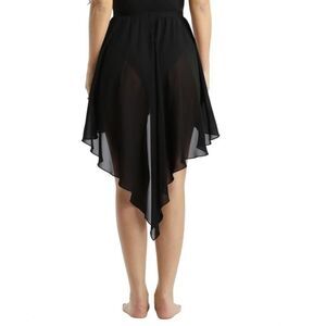 Black Semi-Sheer Asymmetrical Wrap Tutu Skirt Women’s Size Small-Medium